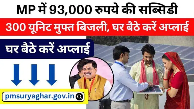 मध्य प्रदेश में 93,000 रुपये तक की सब्सिडी और 300 यूनिट मुफ्त बिजली, घर बैठे करें अप्लाई