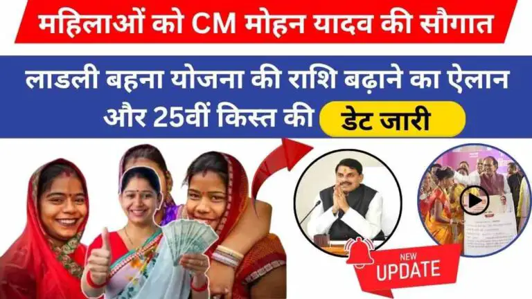 महिलाओं को मुख्यमंत्री मोहन यादव की सौगात, लाडली बहना योजना की राशि बढ़ाने का ऐलान और 25वीं किस्त की तारिख तय